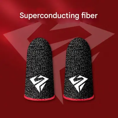 Silver Fiber Gamer Finger Cots: Anti-Sweat, Anti-Slip Touch for Mobile Gaming secondary